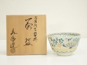 京焼　橋本永豊造　古清水写松竹梅茶碗（共箱）